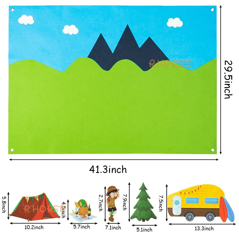 Campfire Chronicles: 46-piece Camping Felt Board Story Set
