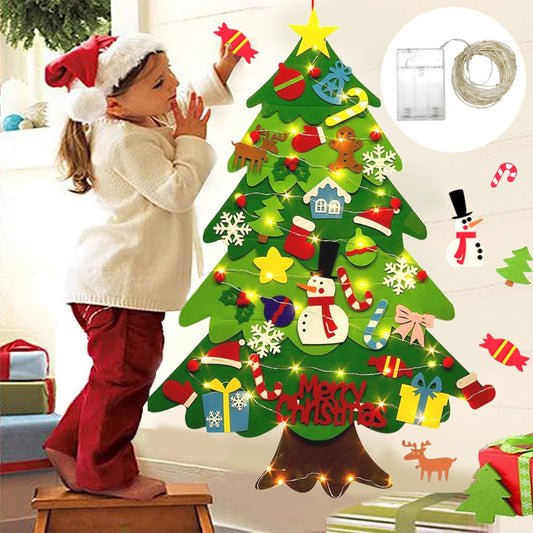 Santa's Little Helpers: DIY Felt Christmas Tree Decorating Kit for Kids